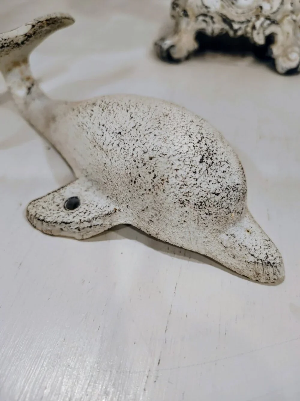 NWOT Cast Iron White Dolphin Towel Clothes Hook